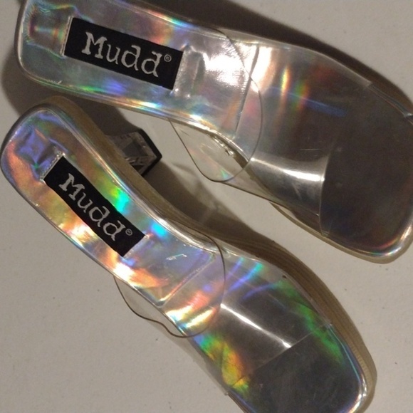 Y2K Mudd Translucent Sandals size9 vintage - Picture 16 of 16